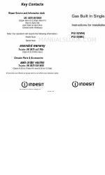 Indesit FG10 Instructions For Installation And Use Manual