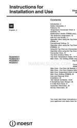 Indesit FID20BK-1 Instructions For Installation And Use Manual