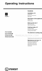 Indesit FIE 36 K.B IX GB Operating Instructions Manual