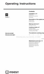 Indesit FIE 56 K.B GB/1 Operating Instructions Manual