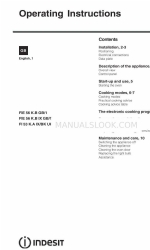 Indesit FIE 56 K.B GB/1 Operating Instructions Manual