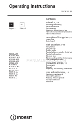 Indesit KN3M6SA/U Operating Instructions Manual