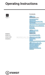 Indesit K3G21S-IR Operating Instructions Manual