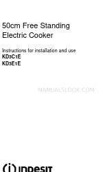 Indesit KD3C1E Instructions For Installation And Use Manual