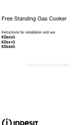 Indesit KD641G Instructions For Installation And Use Manual