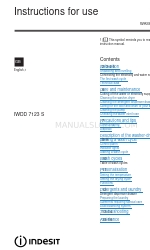 Indesit IWDD 7123 S Instructions For Use Manual