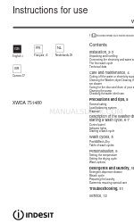 Indesit XWDA 751480 사용 설명서 지침