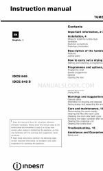 Indesit IDCE 845 A Buku Petunjuk