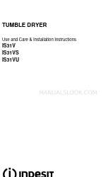 Indesit IS31VS Use And Care & Installation Instructions Manual