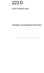 AEG 222 D Installation And Operating Instructions Manual