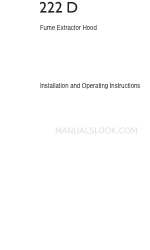 AEG 222 D Installation And Operating Instructions Manual