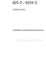 AEG 825 D Manual de instrucciones de instalación y funcionamiento