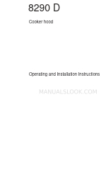 AEG 8290 D Operating And Installation Manual