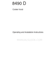 AEG 8490 D Operating And Installation Instructions