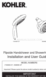 Kohler 17493W-CP Manual de instalação e do utilizador