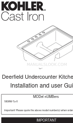 Kohler 5838W-7U-0 Manuel de l'utilisateur