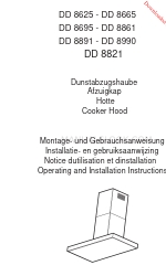 AEG DD 8821 Operating And Installtion Instructions