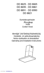 AEG DD 8821 Operating And Installation Instructions