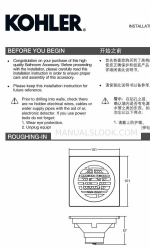 Kohler TOOBI K-15477T Installation Instructions