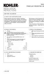 Kohler TROCADERO K-2247-1 Manual de instrucciones de instalación