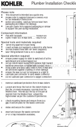 Kohler Veil Installation Checklist