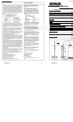 Kohler ARCHER 72700X-4 설치 지침