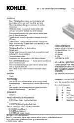 Kohler Archer K-1122-GHLAW Planificación detallada Dimensiones