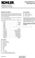 Kohler Cantata K-2199 Installation Instructions Manual