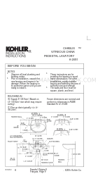 Kohler Chablis K-2081 Handleiding voor installatie-instructies