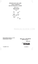 Kohler Finial K-316 Посібник з монтажу та догляду