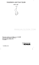 Kohler K-102 Manuale di installazione e cura