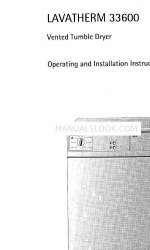 AEG LAVATHERM 33600 Instructions d'utilisation et d'installation