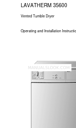 AEG LAVATHERM 35600 Operating And Installation Instructions