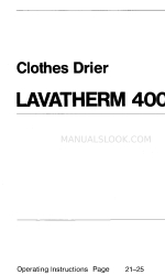 AEG Lavatherm 400 Manuel d'utilisation