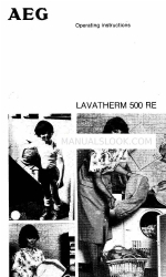 AEG LAVATHERM 500 RE Operating Instructions Manual