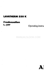 AEG LAVATHERM 550 K Manuel d'utilisation