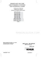 Kohler K-14195 Installation And Care Manual