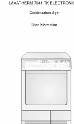 AEG LAVATHERM 7041 TK ELECTRONIC Информация о пользователе