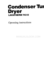 AEG LAVATHERM 743 U Operating Instructions Manual