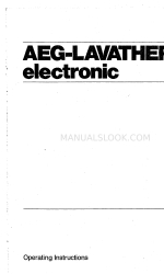 AEG Lavatherm Electronic Operating Instructions Manual