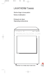 AEG LAVATHERM T36800 Operating Instructions Manual