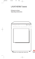 AEG LAVATHERM T36840 Operating Instructions Manual