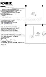 Kohler STATEMENT K-26292T-CP Installation Instructions