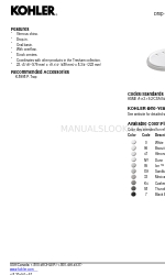 Kohler Tresham K-2992-8 Quick Start Manual