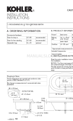 Kohler VINTAGE K-7158 Manual de instruções de instalação