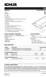 Kohler RiverBath Quadrangle K-1365-F2 Технічна специфікація