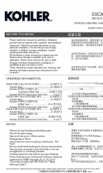 Kohler ESCALE K-24839T-S Manuel d'instructions d'installation