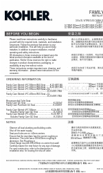 Kohler FAMILY CARE K-23188T-ITNS 설치 지침 매뉴얼