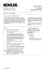 Kohler WELLWORTH LITE K-3421-PB Installation Instructions Manual