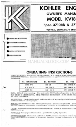 Kohler 37108B Instrukcja obsługi